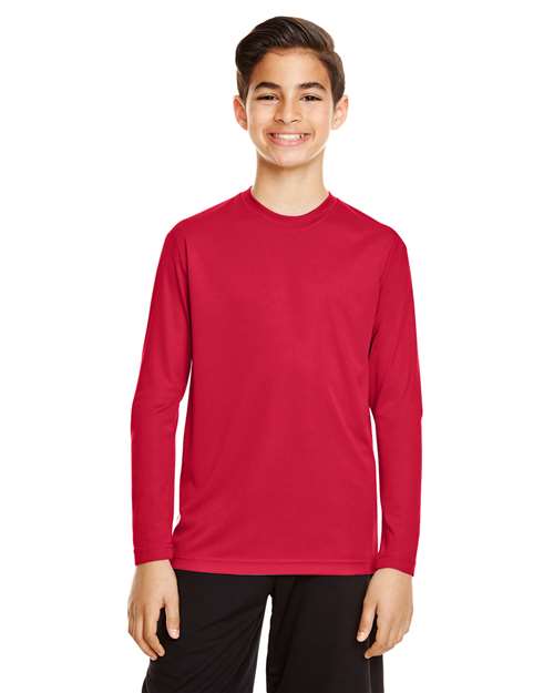 Youth Zone Performance Long Sleeve T-Shirt - - 13869 3-3.9 oz 684D9 AB Exclusive Brands CA New ab Crewneck Explore School & Team - Back to School Explore School & Team - K-12 Explore School & Teams Long Sleeves Moisture-Management New AB Performance Polyester - 100% S&S Exclusive Brands Safety Say Yes to S&S Side Seams T-Shirts T-Shirts - Long Sleeve Team 365 Tops TT11YL Youth