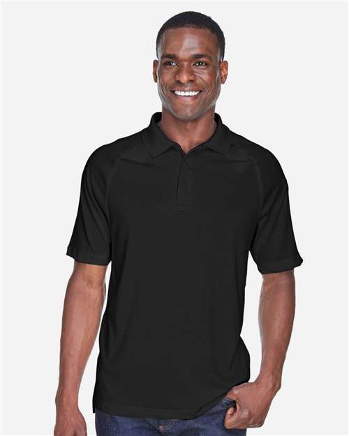 Harriton M211, Men's Advantage Tactical Performance Polo, Black