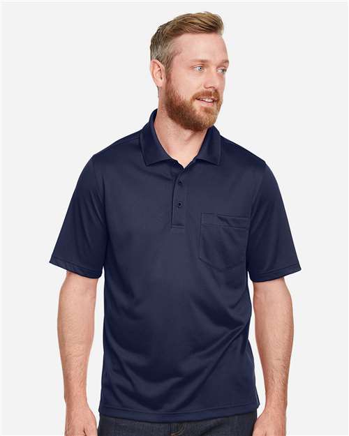 Harriton M348P, Men's Advantage Snag Protection Plus Il Pocket Polo, Dark Navy
