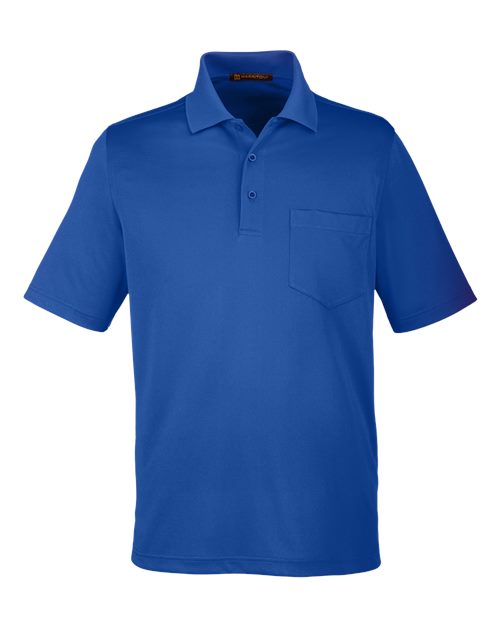 Harriton M348P, Men's Advantage Snag Protection Plus Il Pocket Polo, True Royal
