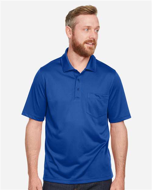 Harriton M348P, Men's Advantage Snag Protection Plus Il Pocket Polo, True Royal