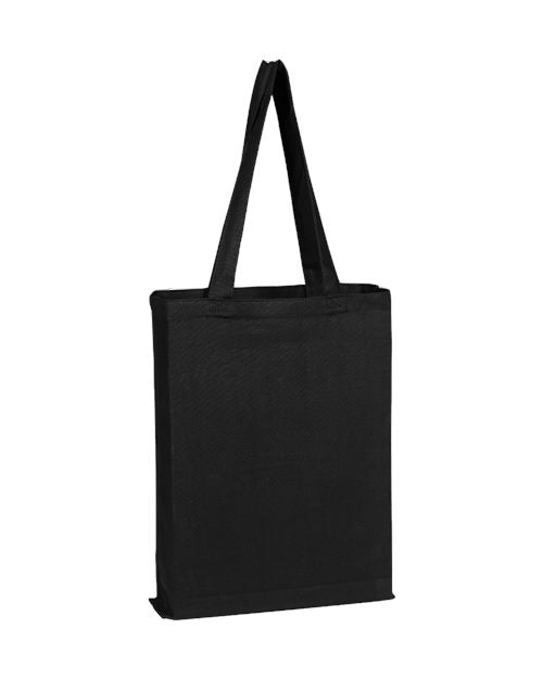 Canvas Gusset Promotional Tote - - 12226 25995 Accessories Bags Canvas Mens & Unisex Q-Tees Q800GS S&S Exclusive Brands Totes