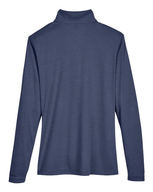 Team 365 TT31HW, Women's Zone Sonic Heather Performance Quarter-zip Pullover, Sport Dark Navy Heather