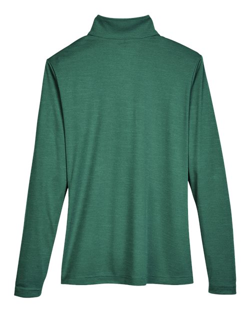 Team 365 TT31HW, Women's Zone Sonic Heather Performance Quarter-zip Pullover, Sport Forest Heather