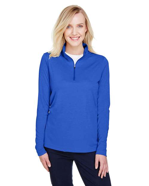Women's Zone Sonic Heather Performance Quarter-Zip Pullover - - 13885 3-3.9 oz 702D9 AB Exclusive Brands Activewear Back to School 2025 CA CA New ab Long Sleeves Moisture-Management New AB Performance Polos & Knits Polyester - 100% Pullovers Quarter-Zips S&S Exclusive Brands Sun/UV Protection Team 365 Tops TT31HW Womens Zips