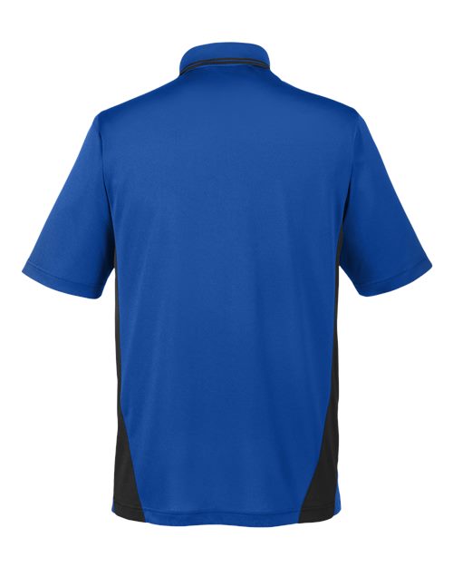 Harriton M386, Men's Flash Snag Protection Plus Il Colorblock Polo, True Royal/ Black