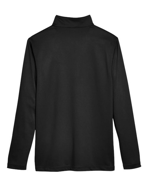 Harriton M748, Men's Advantage Snag Protection Plus Quarter-zip Pullover, Black