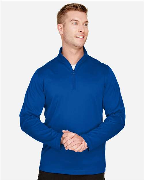 Harriton M748, Men's Advantage Snag Protection Plus Quarter-zip Pullover, True Royal