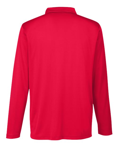 Team 365 TT51L, Men's Zone Performance Long Sleeve Polo, Sport Red