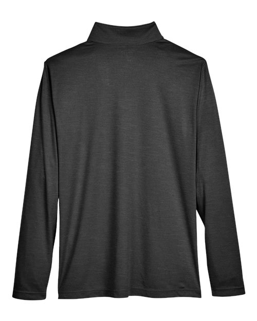Team 365 TT31H, Men's Zone Sonic Heather Performance Quarter-zip Pullover, Black Heather
