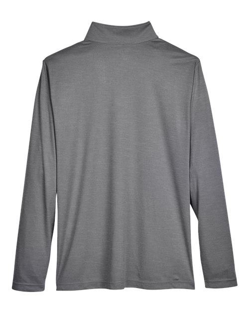 Team 365 TT31H, Men's Zone Sonic Heather Performance Quarter-zip Pullover, Dark Grey Heather