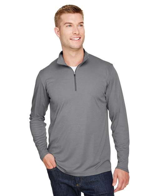 Men's Zone Sonic Heather Performance Quarter-Zip Pullover - - 13900 Dark Grey Heather 3-3.9 oz 701D9 AB Exclusive Brands Activewear Back to School 2025 CA CA New ab Long Sleeves Mens & Unisex Moisture-Management New AB Performance Polos & Knits Polyester - 100% Pullovers Quarter-Zips S&S Exclusive Brands Sun/UV Protection Team 365 Tops TT31H Zips