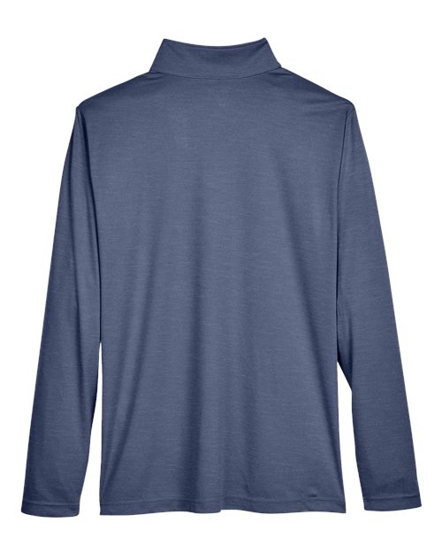 Team 365 TT31H, Men's Zone Sonic Heather Performance Quarter-zip Pullover, Sport Dark Navy Heather