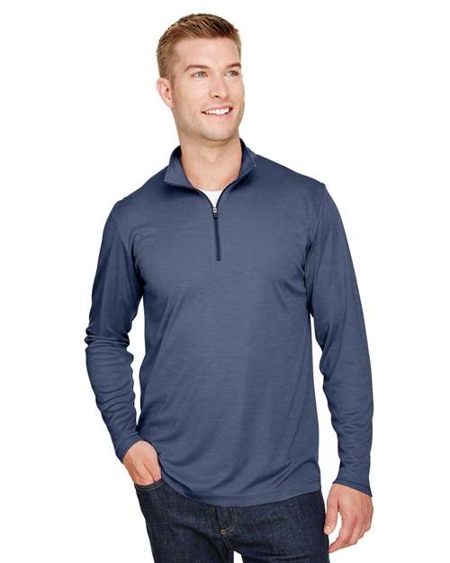 Men's Zone Sonic Heather Performance Quarter-Zip Pullover - - 13900 Sport Dark Navy Heather 3-3.9 oz 701D9 AB Exclusive Brands Activewear Back to School 2025 CA CA New ab Long Sleeves Mens & Unisex Moisture-Management New AB Performance Polos & Knits Polyester - 100% Pullovers Quarter-Zips S&S Exclusive Brands Sun/UV Protection Team 365 Tops TT31H Zips