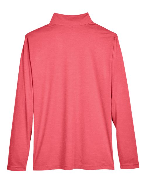 Team 365 TT31H, Men's Zone Sonic Heather Performance Quarter-zip Pullover, Sport Red Heather