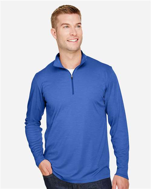 Team 365 TT31H, Men's Zone Sonic Heather Performance Quarter-zip Pullover, Sport Royal Heather