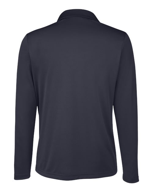 Team 365 TT51LW, Women's Zone Performance Long Sleeve Polo, Black