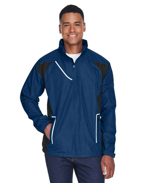 Men's Dominator Waterproof Jacket - - 13904 Sport Dark Navy 746D9 AB Exclusive Brands CA New ab Full-Zips Hooded Jackets Mens & Unisex New AB Outerwear Performance Polyester - 100% Rain Coats S&S Deep Deals S&S Exclusive Brands Team 365 TT86 Waterproof Zips