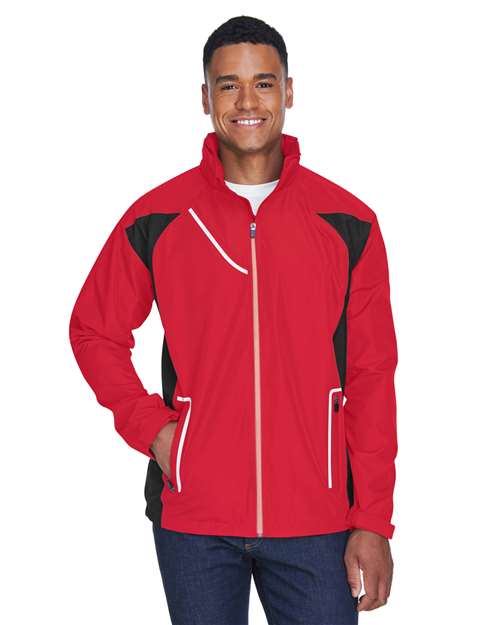 Men's Dominator Waterproof Jacket - - 13904 Sport Red 746D9 AB Exclusive Brands CA New ab Full-Zips Hooded Jackets Mens & Unisex New AB Outerwear Performance Polyester - 100% Rain Coats S&S Deep Deals S&S Exclusive Brands Team 365 TT86 Waterproof Zips