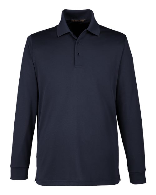 Harriton M348L, Men's Advantage Snag Protection Plus Il Long Sleeve Polo, Dark Navy