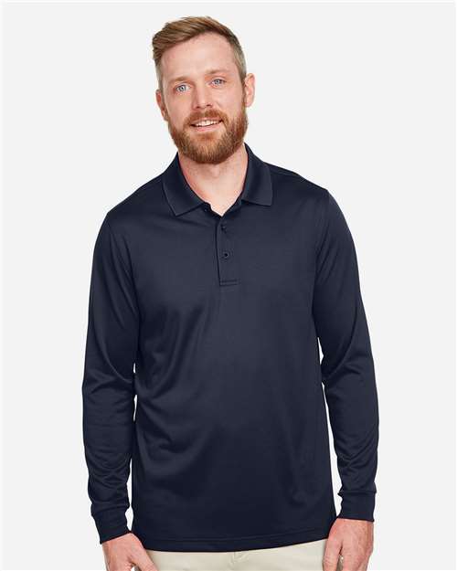 Harriton M348L, Men's Advantage Snag Protection Plus Il Long Sleeve Polo, Dark Navy