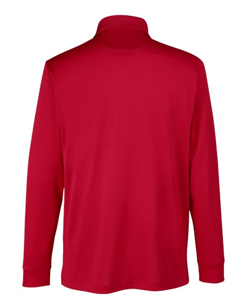 Harriton M348L, Men's Advantage Snag Protection Plus Il Long Sleeve Polo, Red