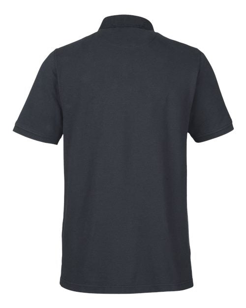 Harriton M205P, Men's Valiant Cotton Snag Protect Pocket Polo, Dark Charcoal