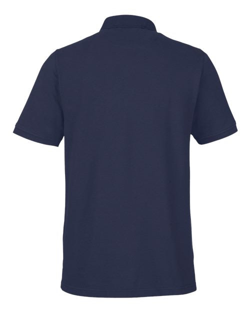 Harriton M205P, Men's Valiant Cotton Snag Protect Pocket Polo, Dark Navy