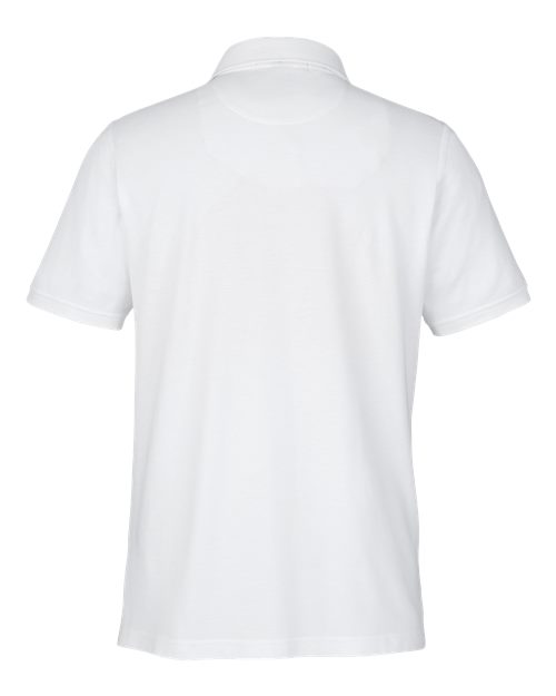 Harriton M205P, Men's Valiant Cotton Snag Protect Pocket Polo, White