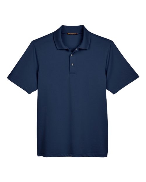 Harriton M345, Men's Advantage Snag Protection Plus Il Snap Placket Polo, Dark Navy