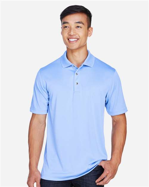 Harriton M345, Men's Advantage Snag Protection Plus Il Snap Placket Polo, Industry Blue