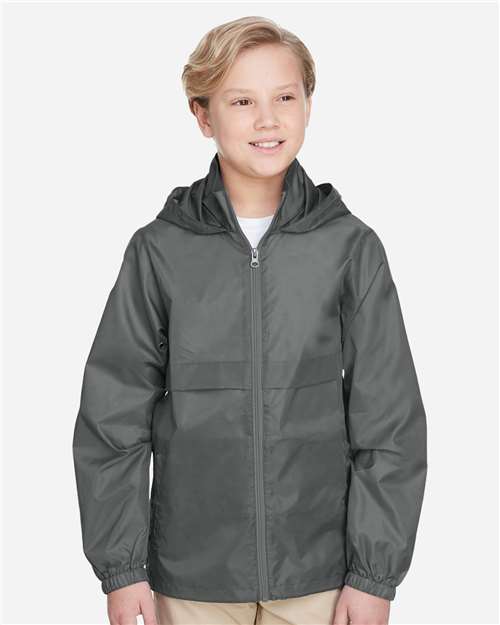 Team 365 TT73Y, Youth Zone Protect Lightweight Jacket, Sport Graphite