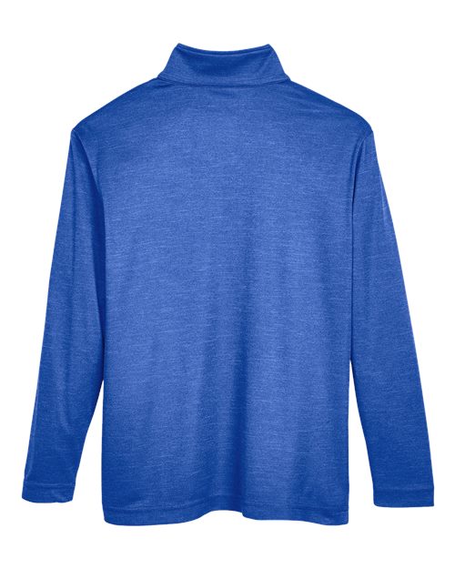 Team 365 TT31HY, Youth Zone Sonic Heather Performance Quarter-zip Pullover, Sport Royal Heather