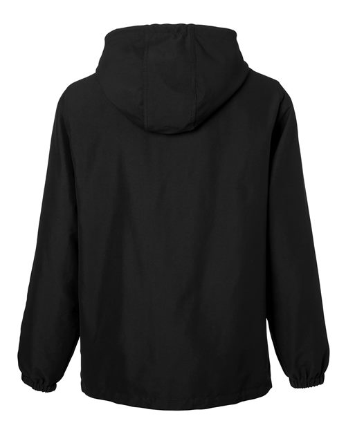 Harriton M73, Unisex Flex Twill Hooded Jacket, Black