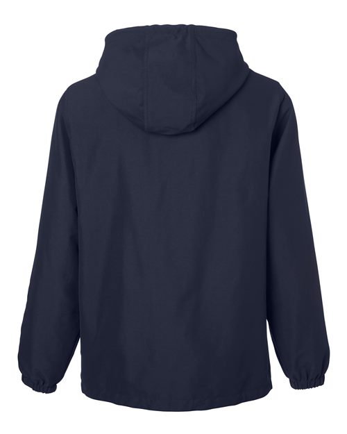 Harriton M73, Unisex Flex Twill Hooded Jacket, Dark Navy