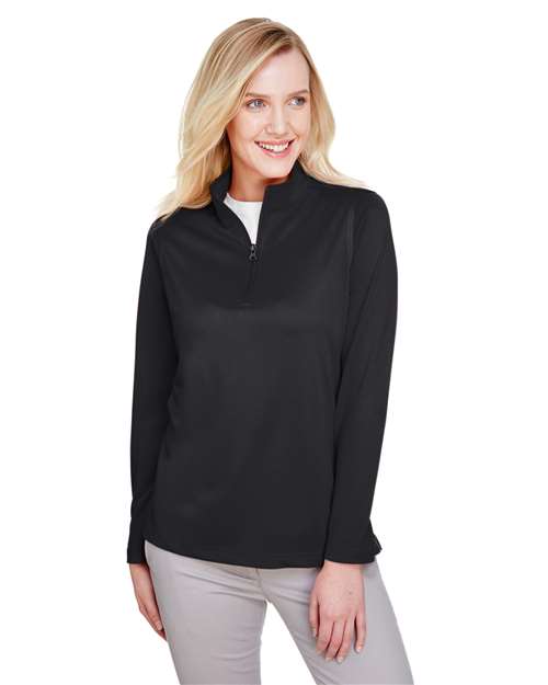 Women's Advantage Snag Protection Plus Quarter-Zip Pullover - - 13933 Black 289B9 6-6.9 oz AB Exclusive Brands Antimicrobial CA New ab Everyday Hero Uniforming Harriton Knit Long Sleeves M748W Moisture-Management New AB Performance Polos & Knits Polyester - 100% Pullovers Quarter-Zips S&S Exclusive Brands Snag Resistant Sun/UV Protection Tops Womens Workwear Zips