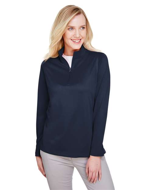 Women's Advantage Snag Protection Plus Quarter-Zip Pullover - - 13933 Dark Navy 289B9 6-6.9 oz AB Exclusive Brands Antimicrobial CA New ab Everyday Hero Uniforming Harriton Knit Long Sleeves M748W Moisture-Management New AB Performance Polos & Knits Polyester - 100% Pullovers Quarter-Zips S&S Exclusive Brands Snag Resistant Sun/UV Protection Tops Womens Workwear Zips