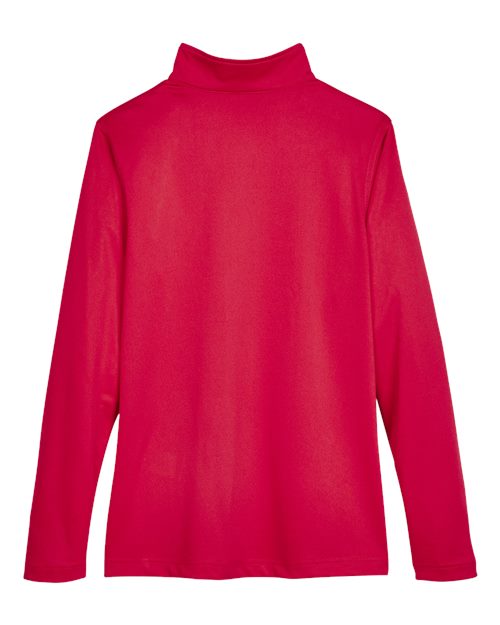 Harriton M748W, Women's Advantage Snag Protection Plus Quarter-zip Pullover, Red