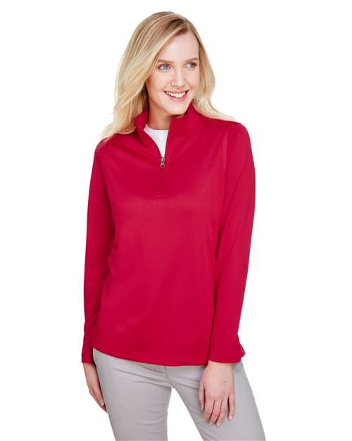 Women's Advantage Snag Protection Plus Quarter-Zip Pullover - - 13933 Red 289B9 6-6.9 oz AB Exclusive Brands Antimicrobial CA New ab Everyday Hero Uniforming Harriton Knit Long Sleeves M748W Moisture-Management New AB Performance Polos & Knits Polyester - 100% Pullovers Quarter-Zips S&S Exclusive Brands Snag Resistant Sun/UV Protection Tops Womens Workwear Zips