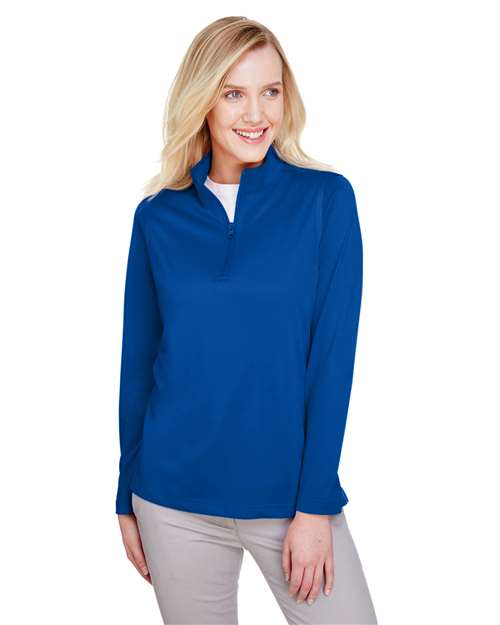 Women's Advantage Snag Protection Plus Quarter-Zip Pullover - - 13933 True Royal 289B9 6-6.9 oz AB Exclusive Brands Antimicrobial CA New ab Everyday Hero Uniforming Harriton Knit Long Sleeves M748W Moisture-Management New AB Performance Polos & Knits Polyester - 100% Pullovers Quarter-Zips S&S Exclusive Brands Snag Resistant Sun/UV Protection Tops Womens Workwear Zips