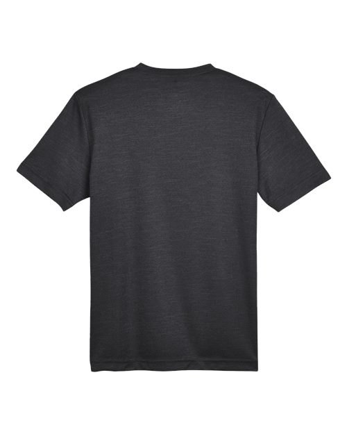 Team 365 TT11HY, Youth Sonic Heather Performance T-shirt, Black Heather