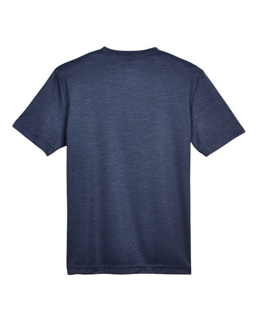 Team 365 TT11HY, Youth Sonic Heather Performance T-shirt, Sport Dark Navy Heather