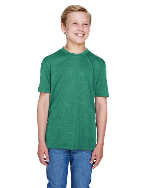 Youth Sonic Heather Performance T-Shirt - - 13941 Sport Forest Heather 3-3.9 oz 674D9 AB Exclusive Brands Back to School 2025 CA CA New ab Crewneck Moisture-Management New AB Performance Polyester - 100% S&S Exclusive Brands Short Sleeves Side Seams T-Shirts T-Shirts - Premium Team 365 Tops TT11HY Youth