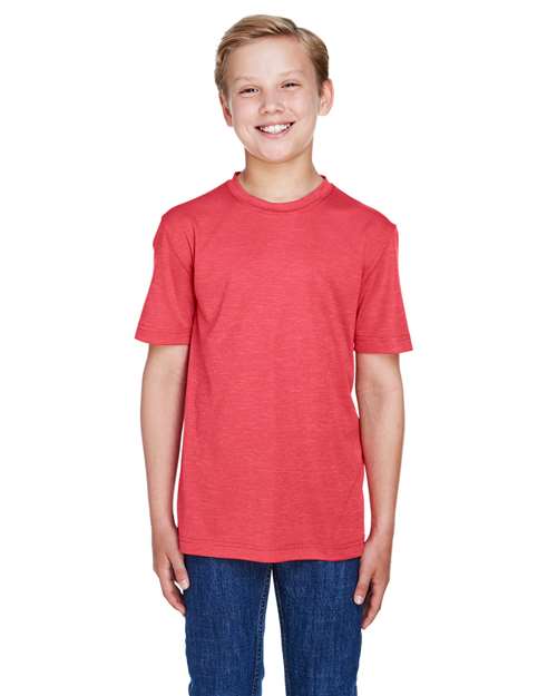 Youth Sonic Heather Performance T-Shirt - - 13941 Sport Red Heather 3-3.9 oz 674D9 AB Exclusive Brands Back to School 2025 CA CA New ab Crewneck Moisture-Management New AB Performance Polyester - 100% S&S Exclusive Brands Short Sleeves Side Seams T-Shirts T-Shirts - Premium Team 365 Tops TT11HY Youth