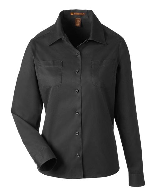 Harriton M585LW, Women's Advantage Il Workshirt, Dark Charcoal
