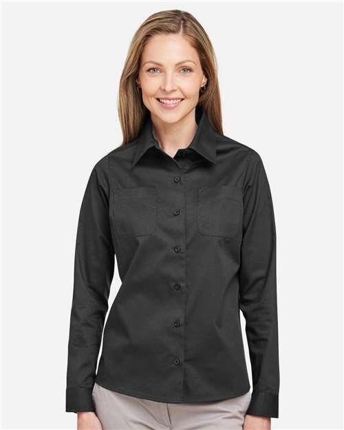Harriton M585LW, Women's Advantage Il Workshirt, Dark Charcoal