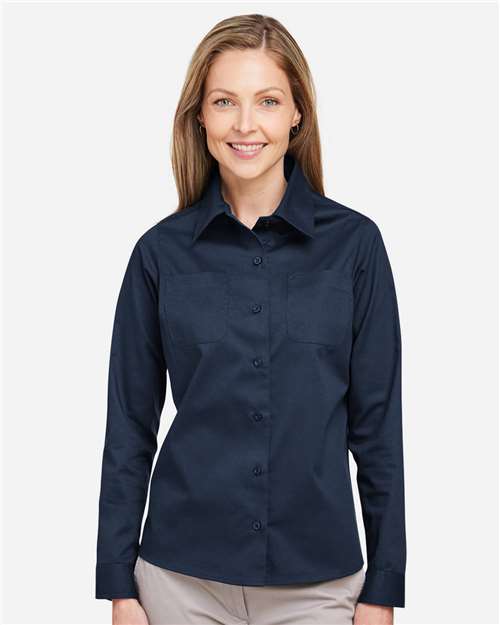 Harriton M585LW, Women's Advantage Il Workshirt, Dark Navy