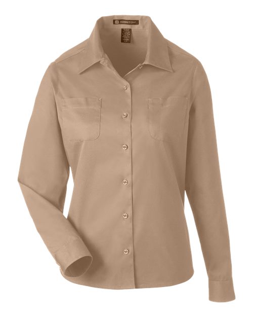 Harriton M585LW, Women's Advantage Il Workshirt, Khaki