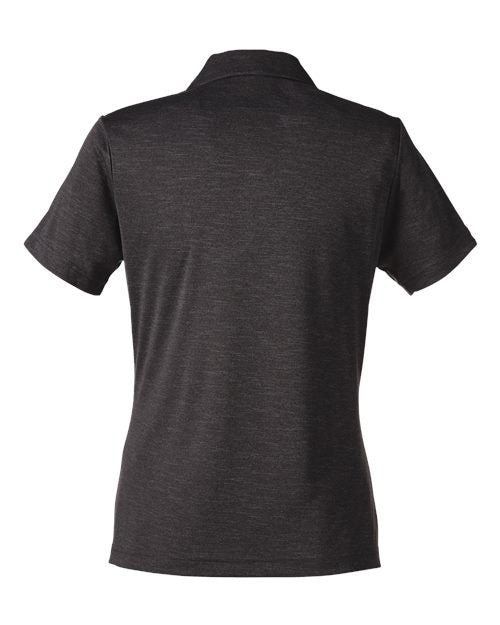 Team 365 TT51HW, Women's Zone Sonic Heather Performance Polo, Black Heather