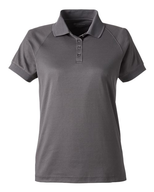 Harriton M208W, Women's Charge Snag And Soil Protect Polo, Dark Charcoal